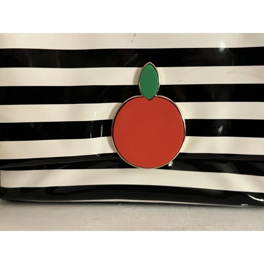 Kate Spade Darcel X KSNY Tobyn Big Apple Striped crossbody bag purse handbag EUC